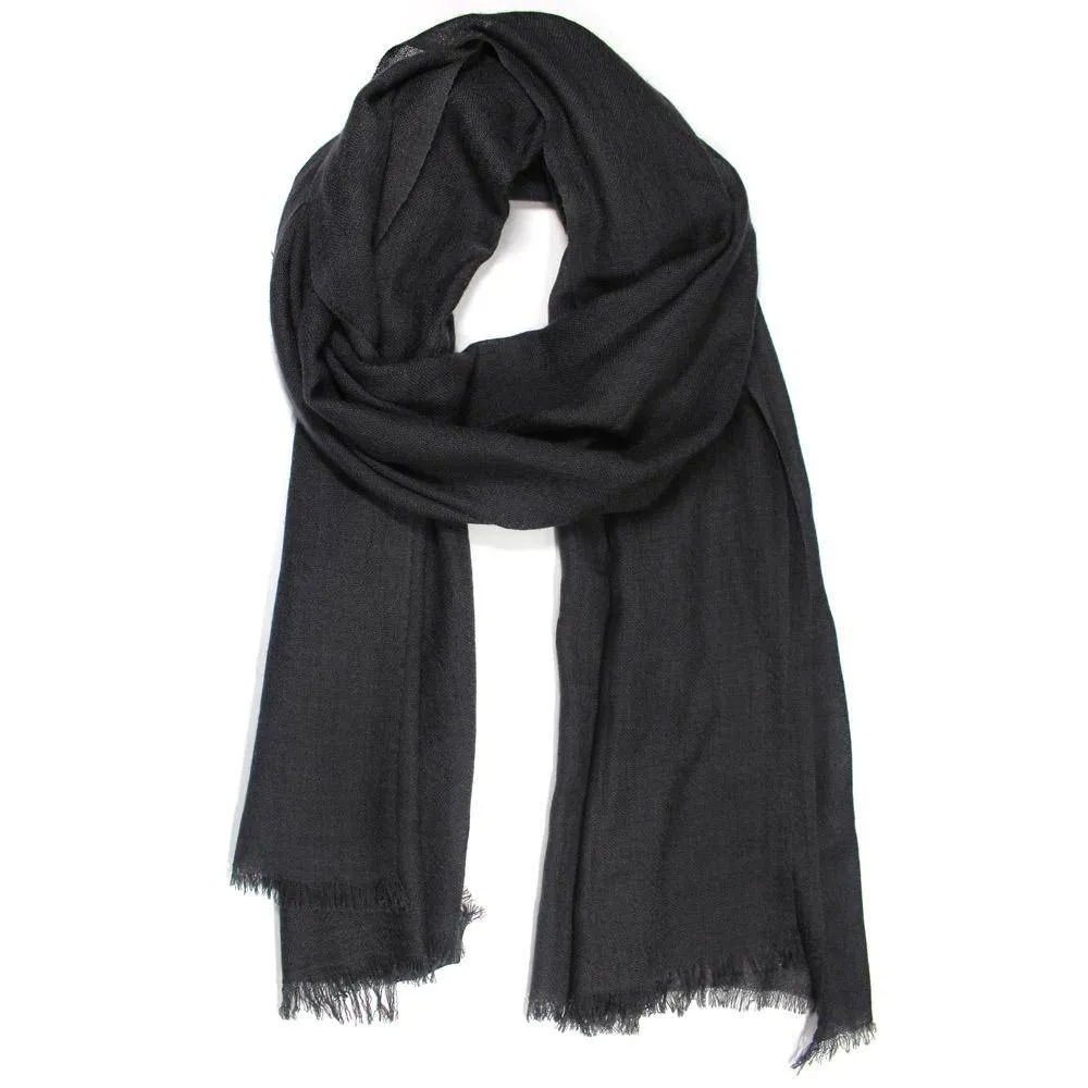 La Fiorentina Fringe Pashmina/Shawl 100% Viscose - Black