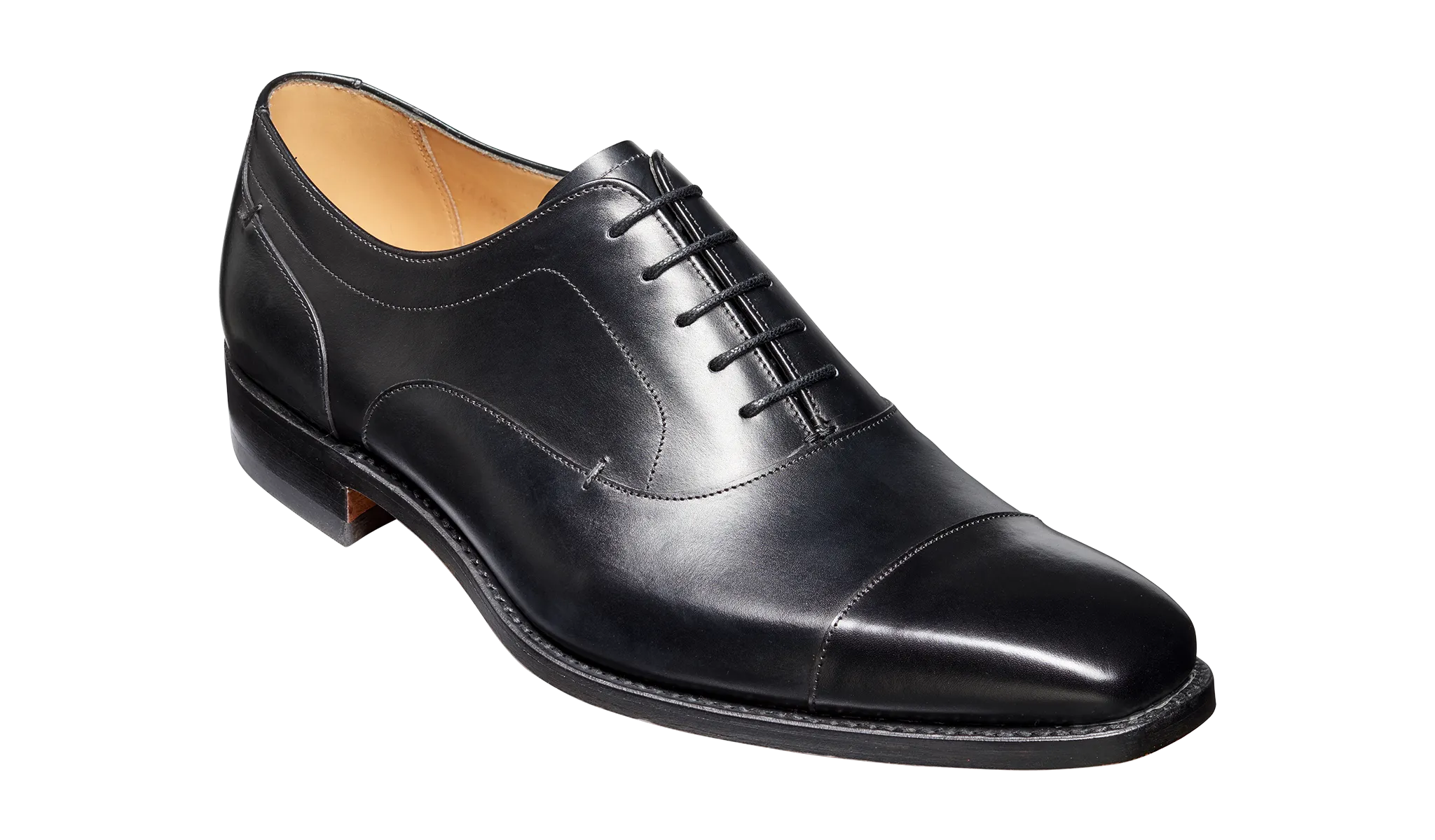 Liam - Black Calf Toe Cap Oxford