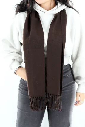 Lightweight Acrylic Scarf - Chocolate