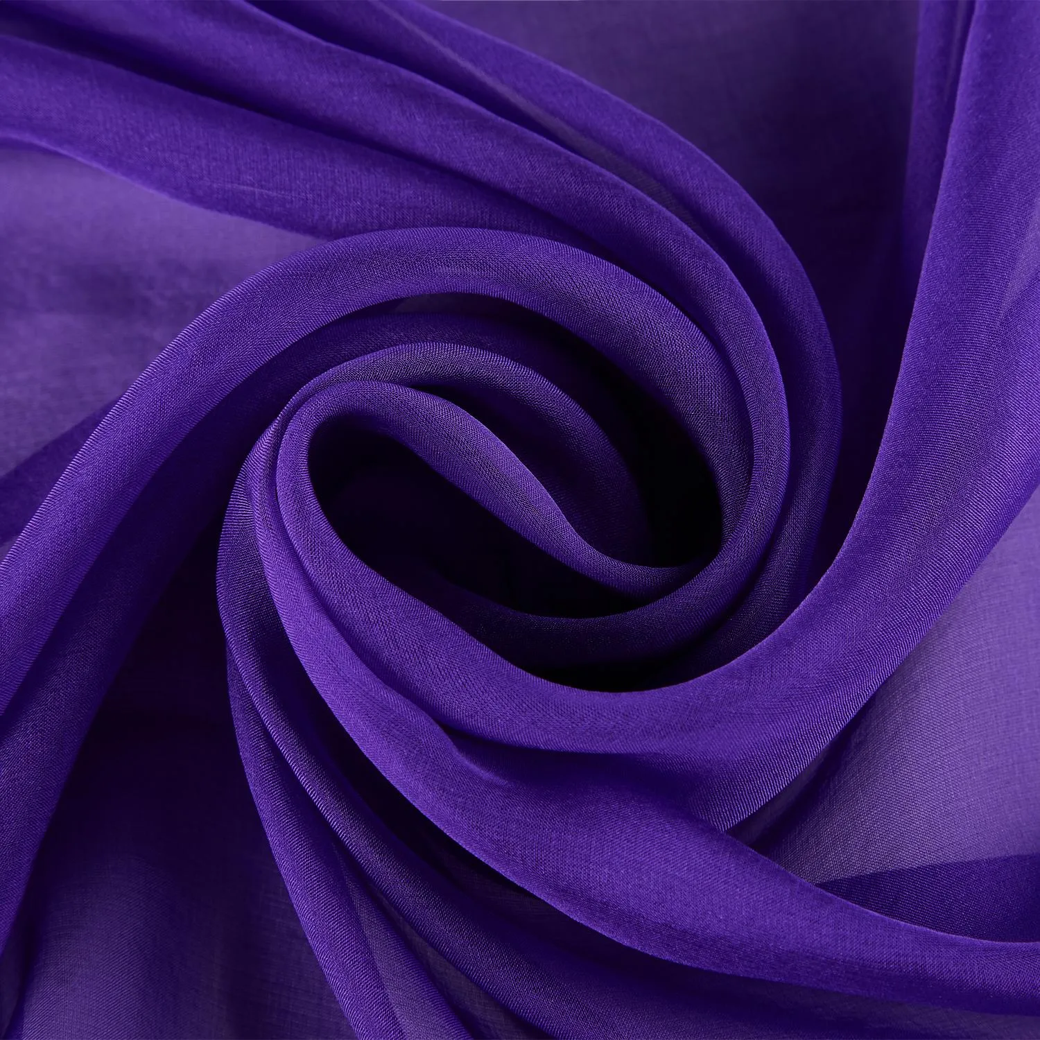 Long Silk Chiffon Scarf Solid Purple Color SQL209