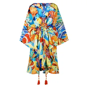 Mare Bello Italian Silk Short Kaftan