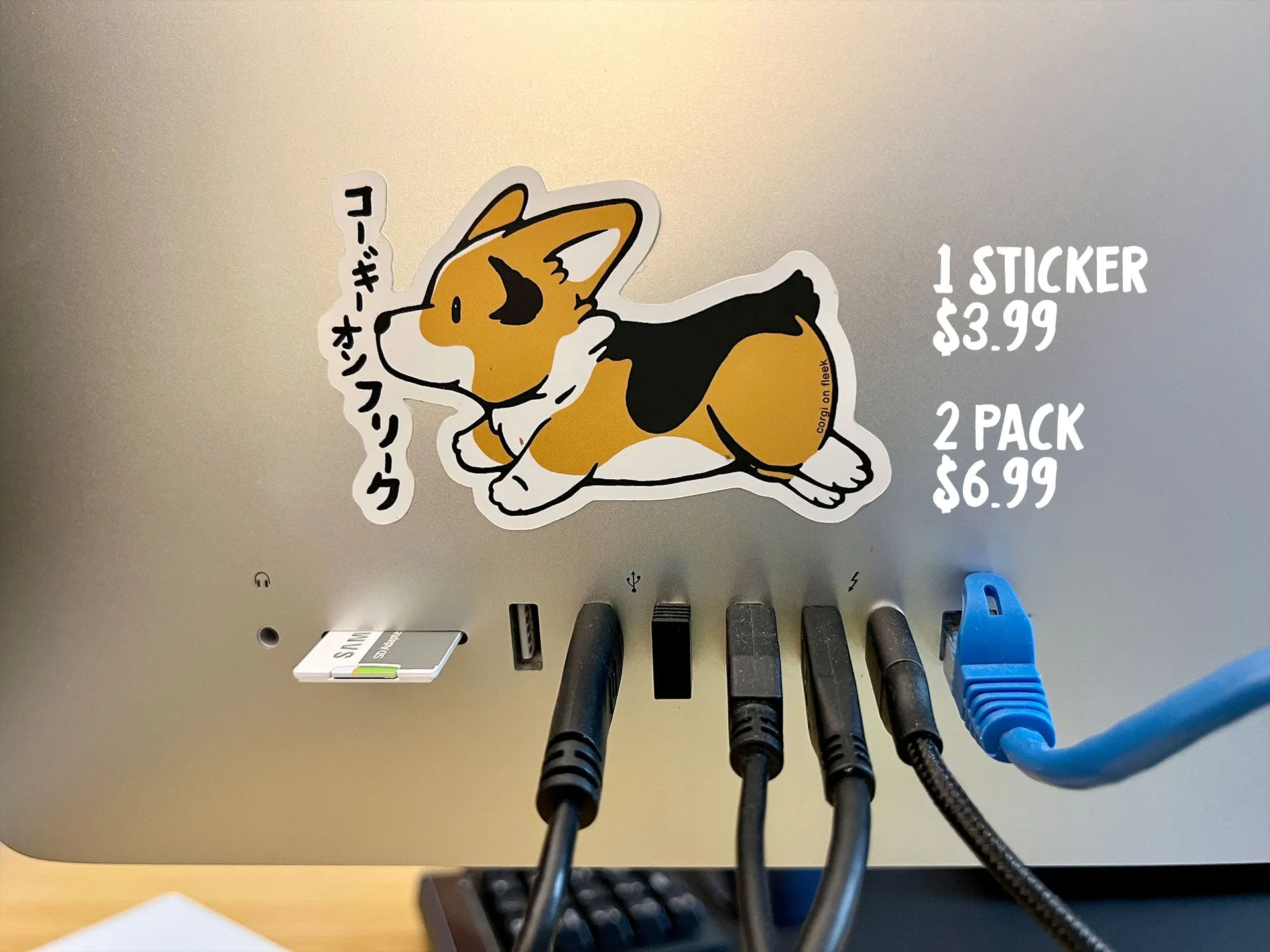 Matte Satin Vinyl Stickers - Japanese "Corgi On Fleek" Collection