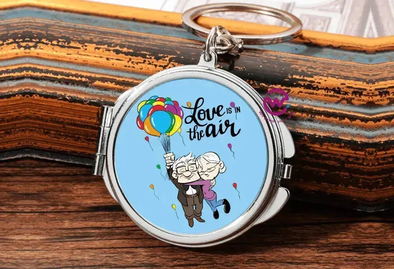 Metal Keychain - With Inside Mirror - Up Cartoon