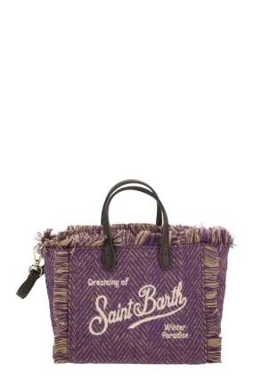 MINI VANITY BAG WITH BANGS AND EMBROIDERED LOGO