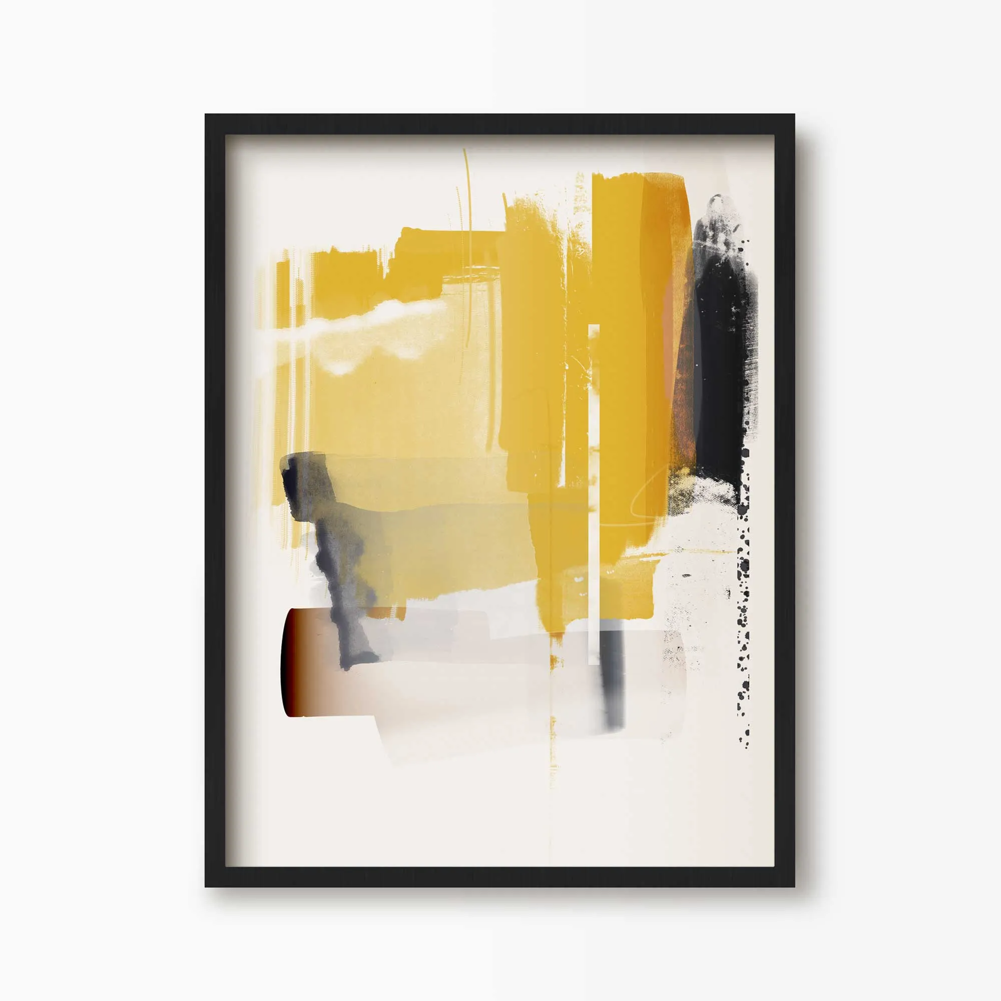 Minimal Mustard Abstract Art Print