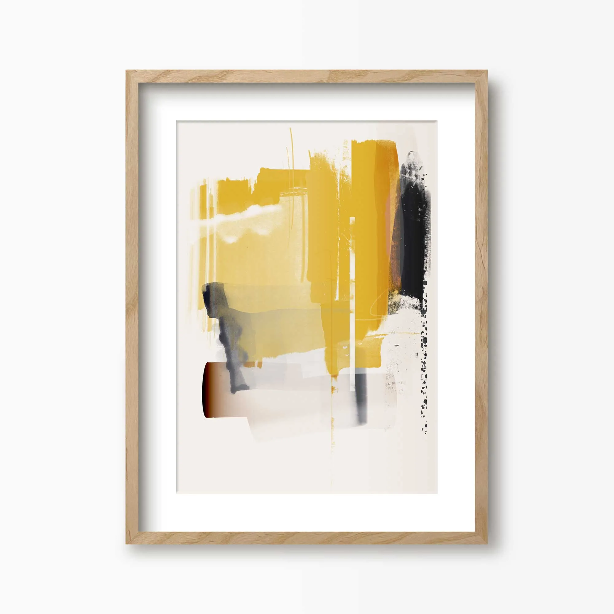 Minimal Mustard Abstract Art Print