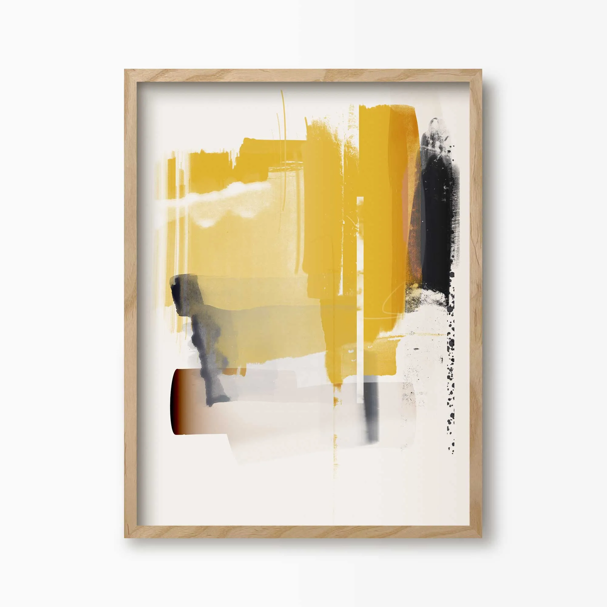 Minimal Mustard Abstract Art Print