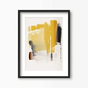 Minimal Mustard Abstract Art Print