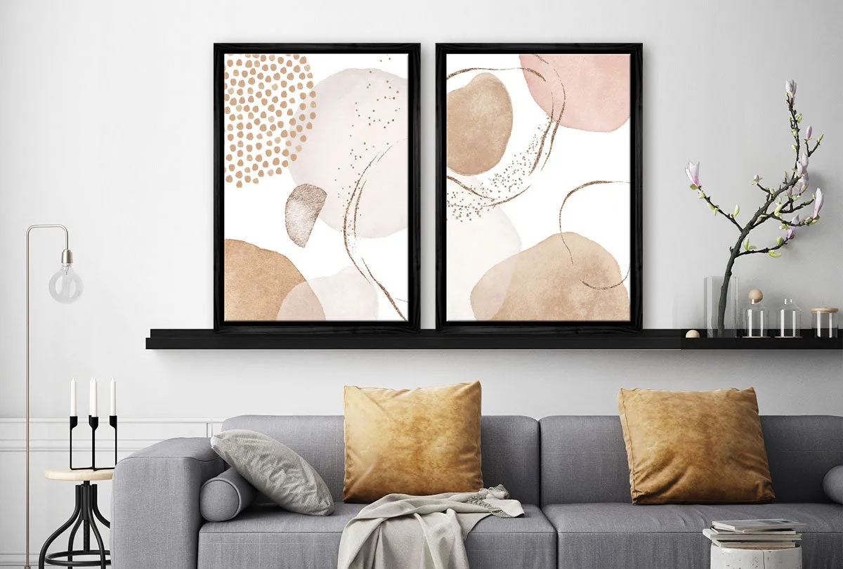 Minimalist Watercolour 2AB | Set of 2 | Abstract Wall Art Print