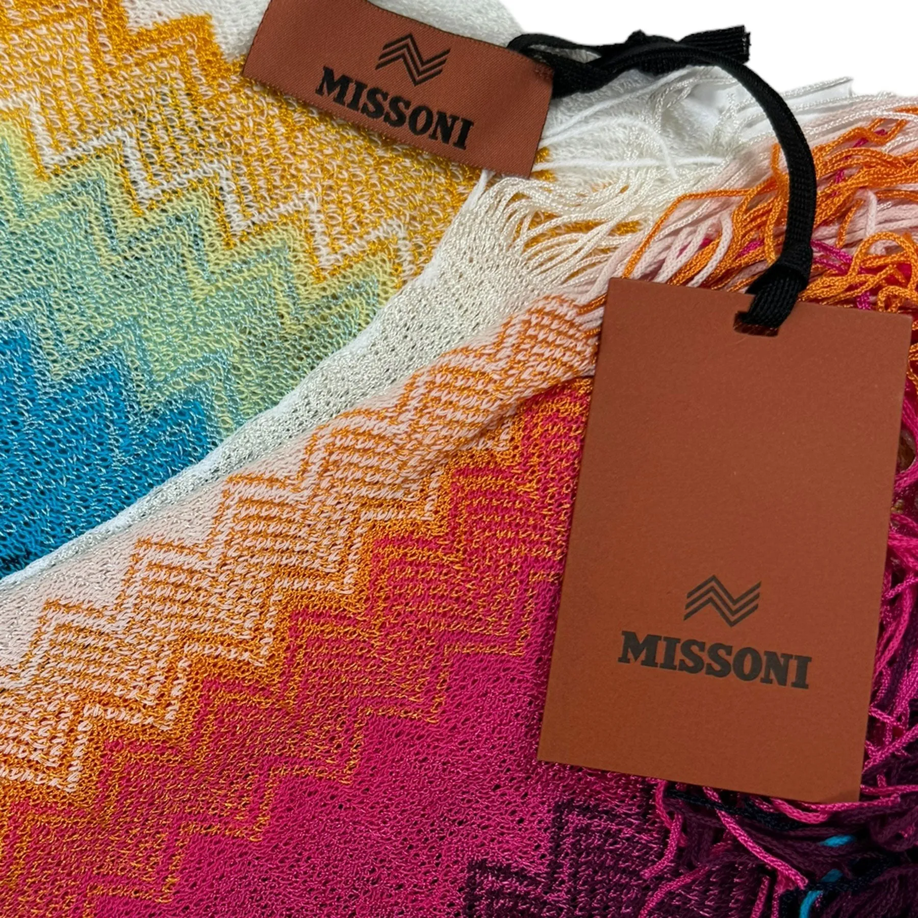 Missoni Scarf Multi Color Chevron Design - Women Designer Shawl SALE