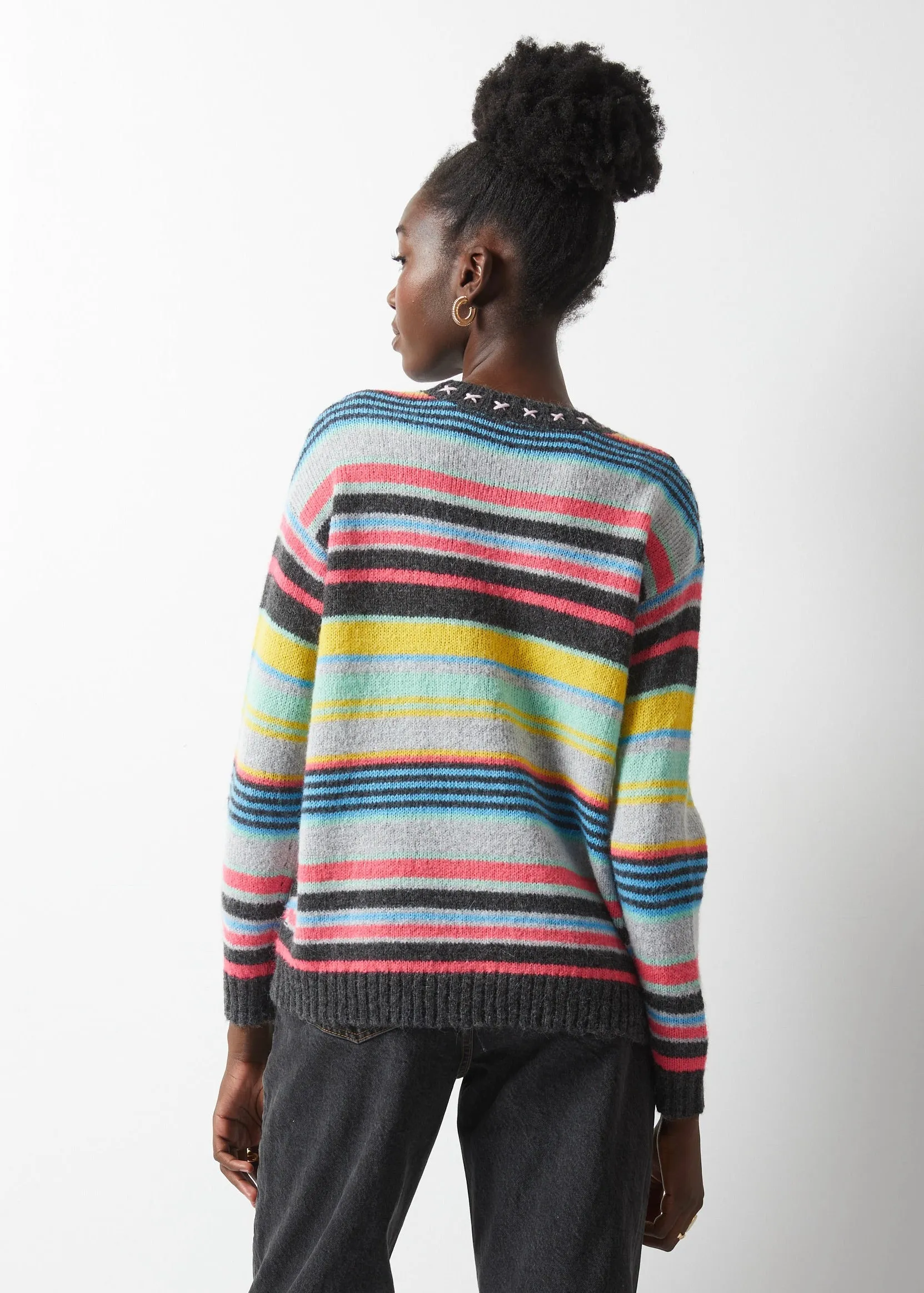 Multi Textured Stripe Sweater