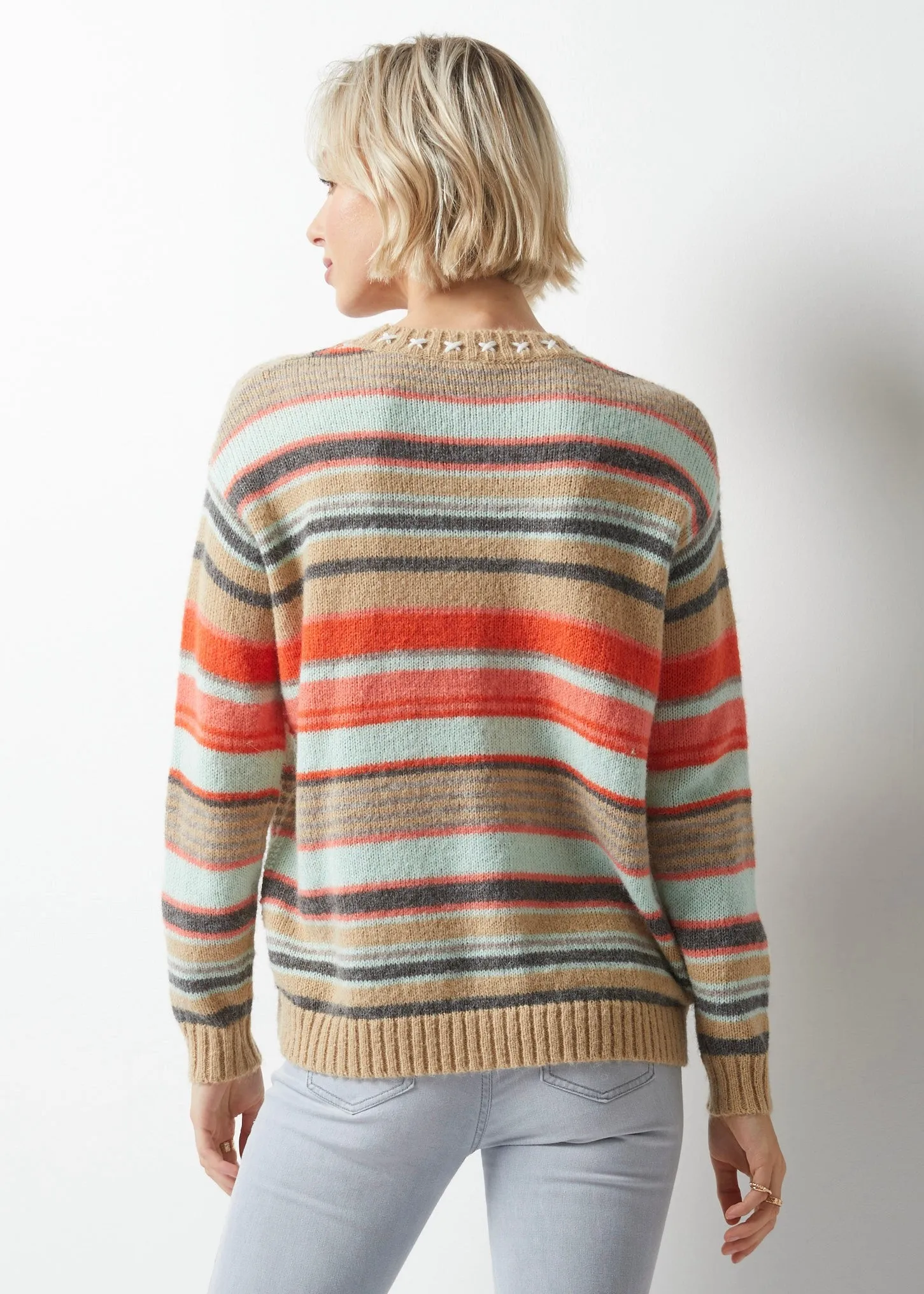 Multi Textured Stripe Sweater