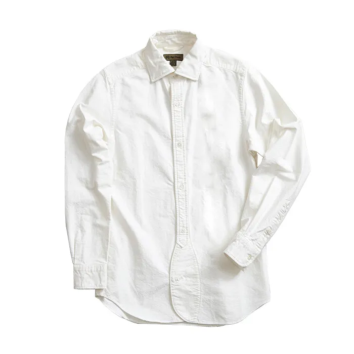 Nigel Cabourn British Officers Shirt in Off-White