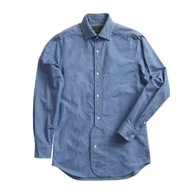 Nigel Cabourn British Officers Shirt in Sax Blue