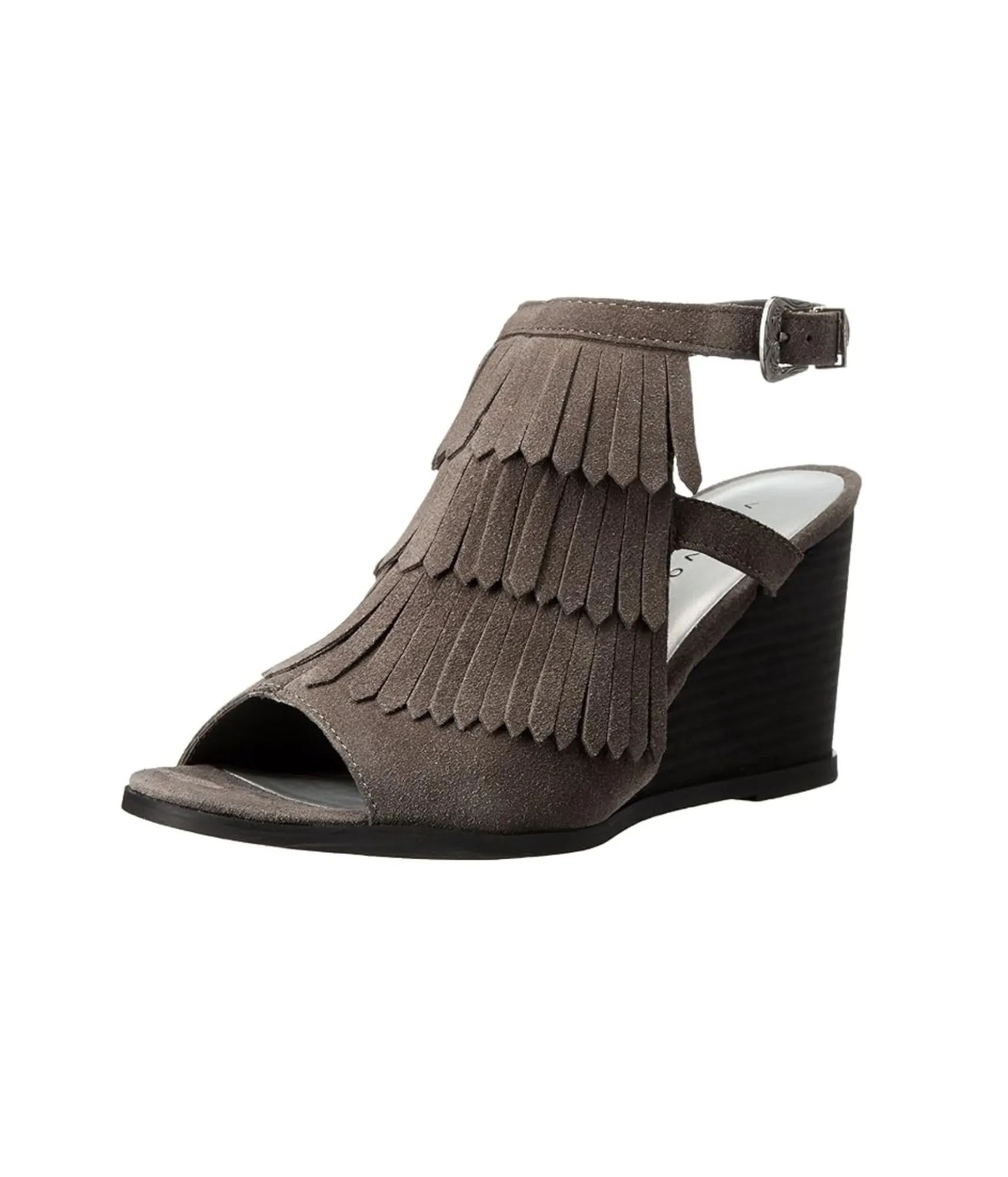 Notion Fringe Wedges in Grey