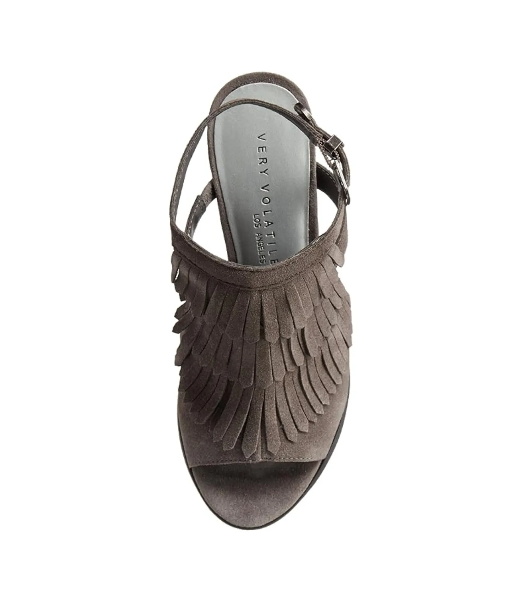 Notion Fringe Wedges in Grey