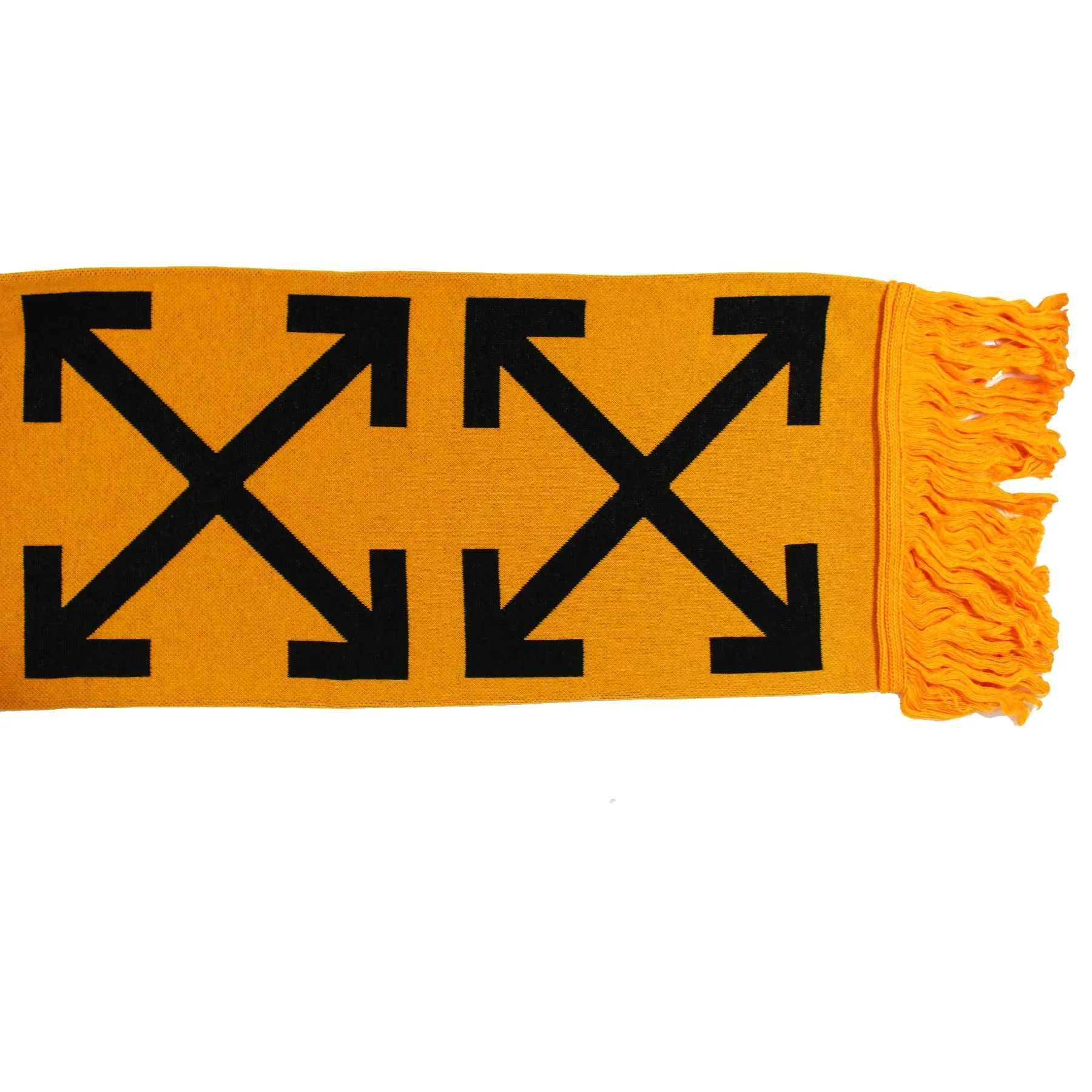 Off-White Scarf Orange Arrow Logo Design - Wool Blend Shawl SALE