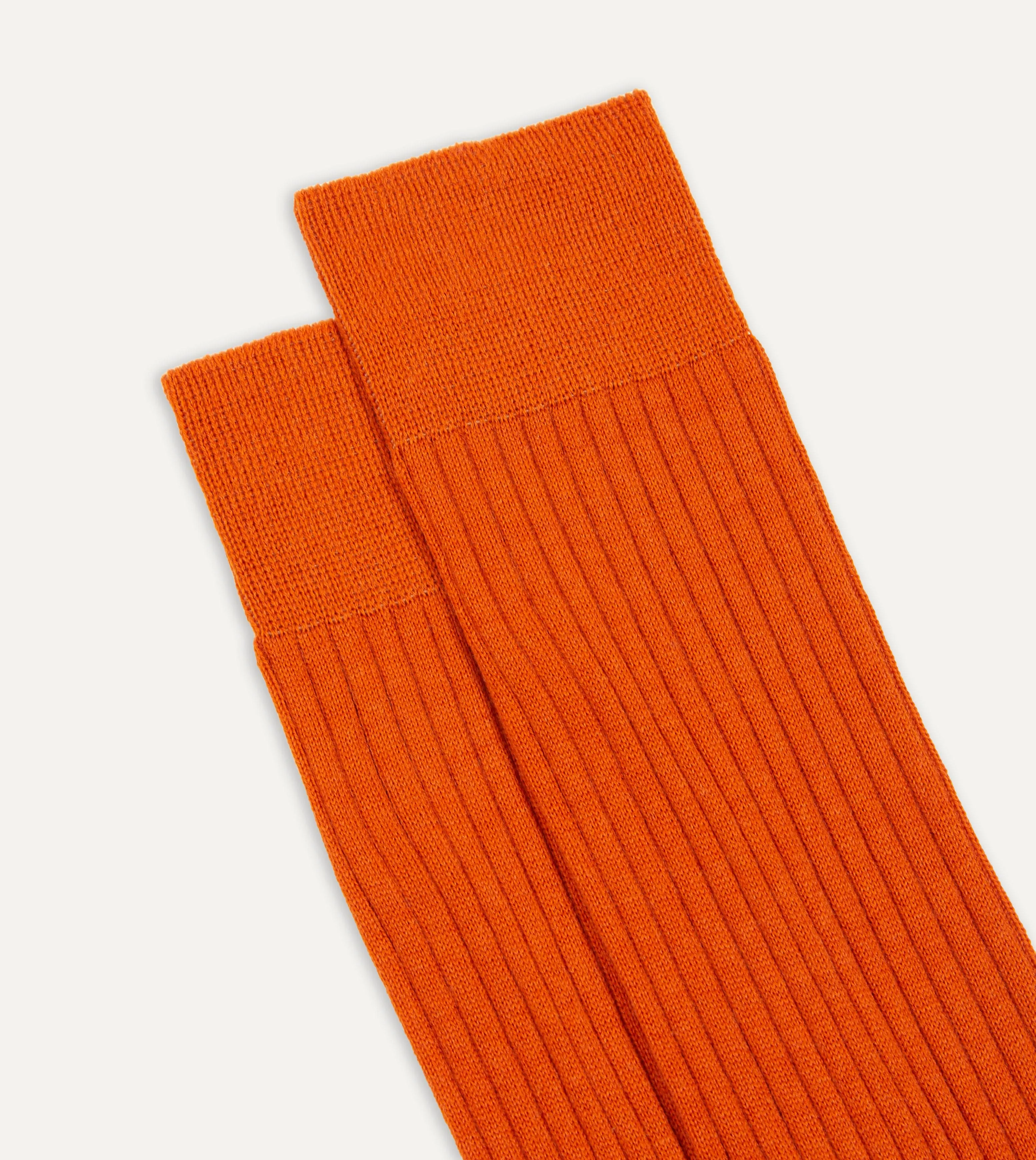 Orange Wool Mid-Calf Socks