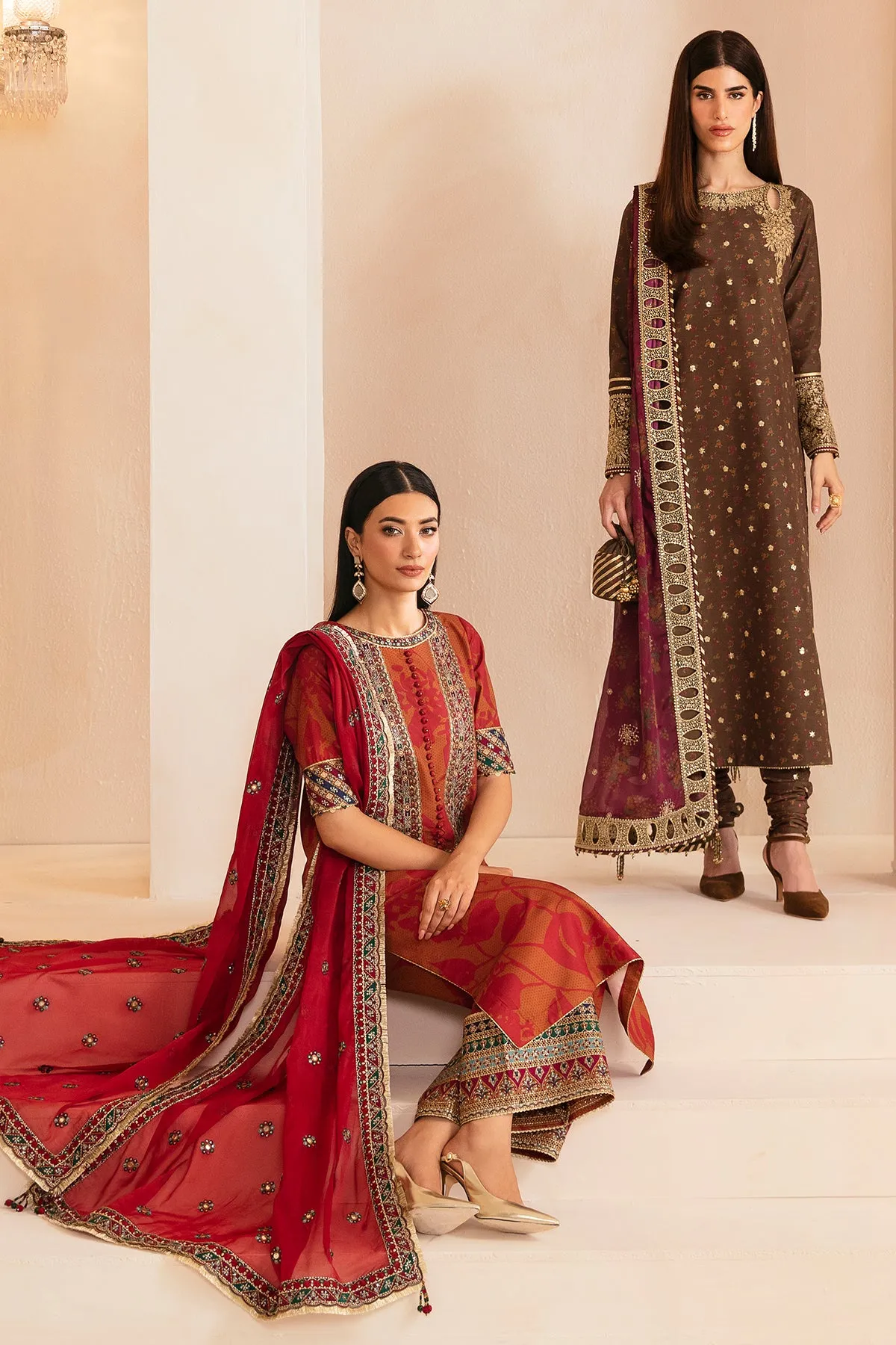 Premium Embroidered Raw Silk UR-7043