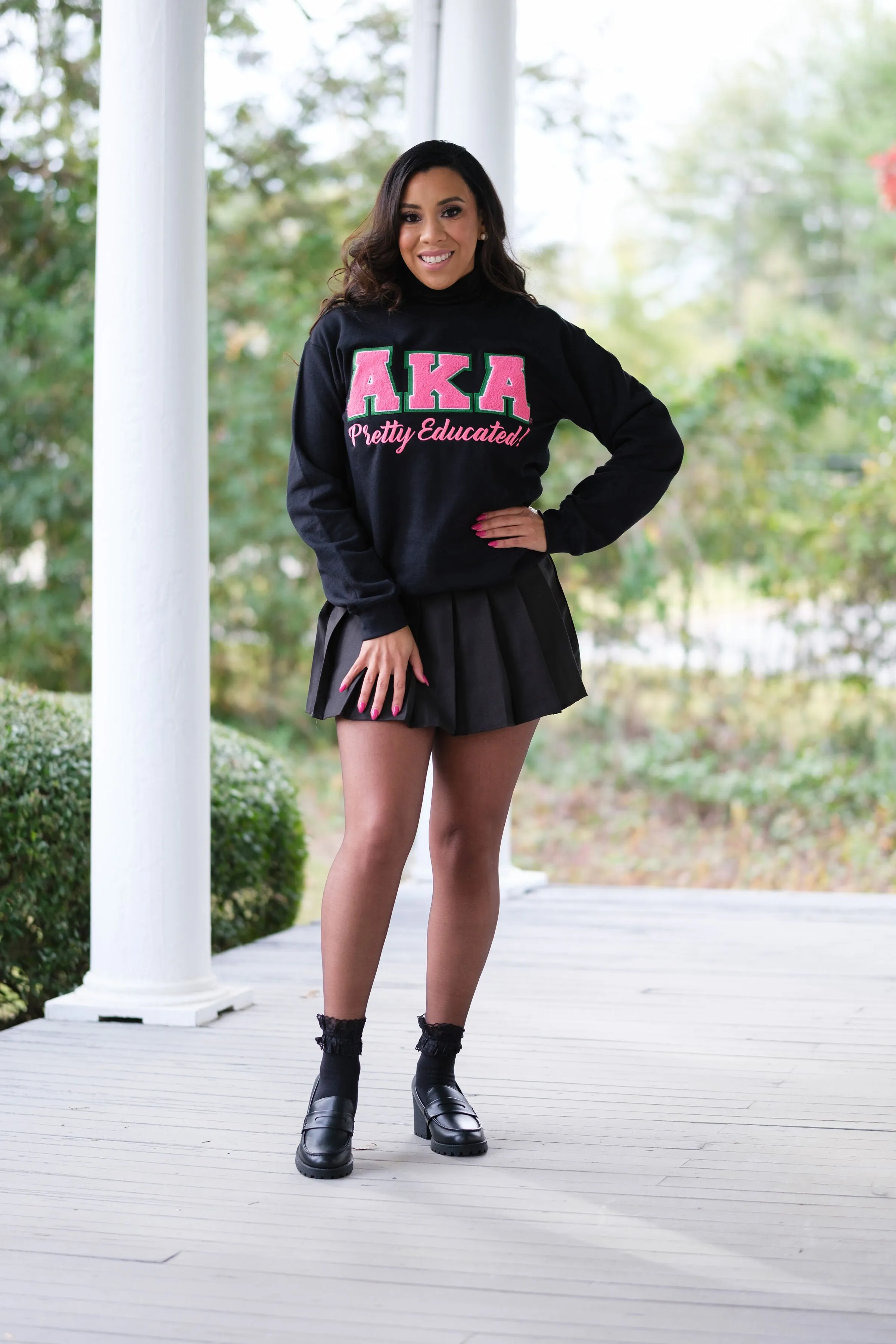 Pretty  Educated! AKA Black Sweatshirt (Unisex Sizing)