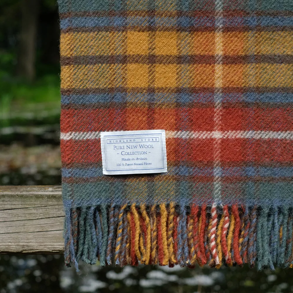 Pure Wool Blanket in Ancient Buchanan Tartan