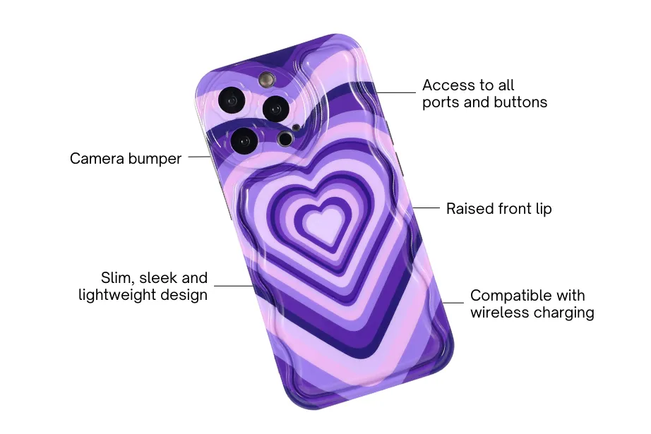 Purple Hearts Phone Case