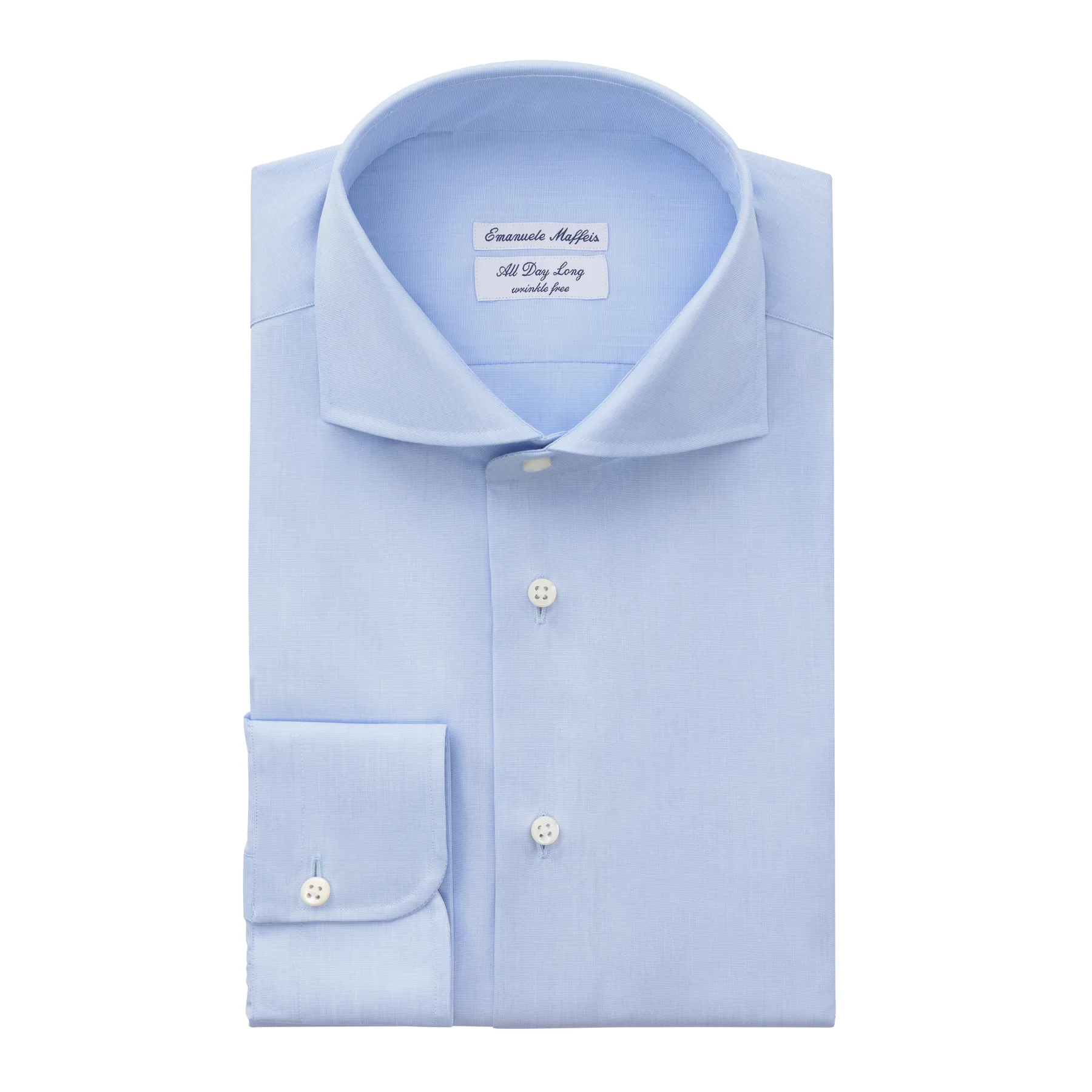 "All Day Long Collection" Classic Cotton Light Blue Shirt