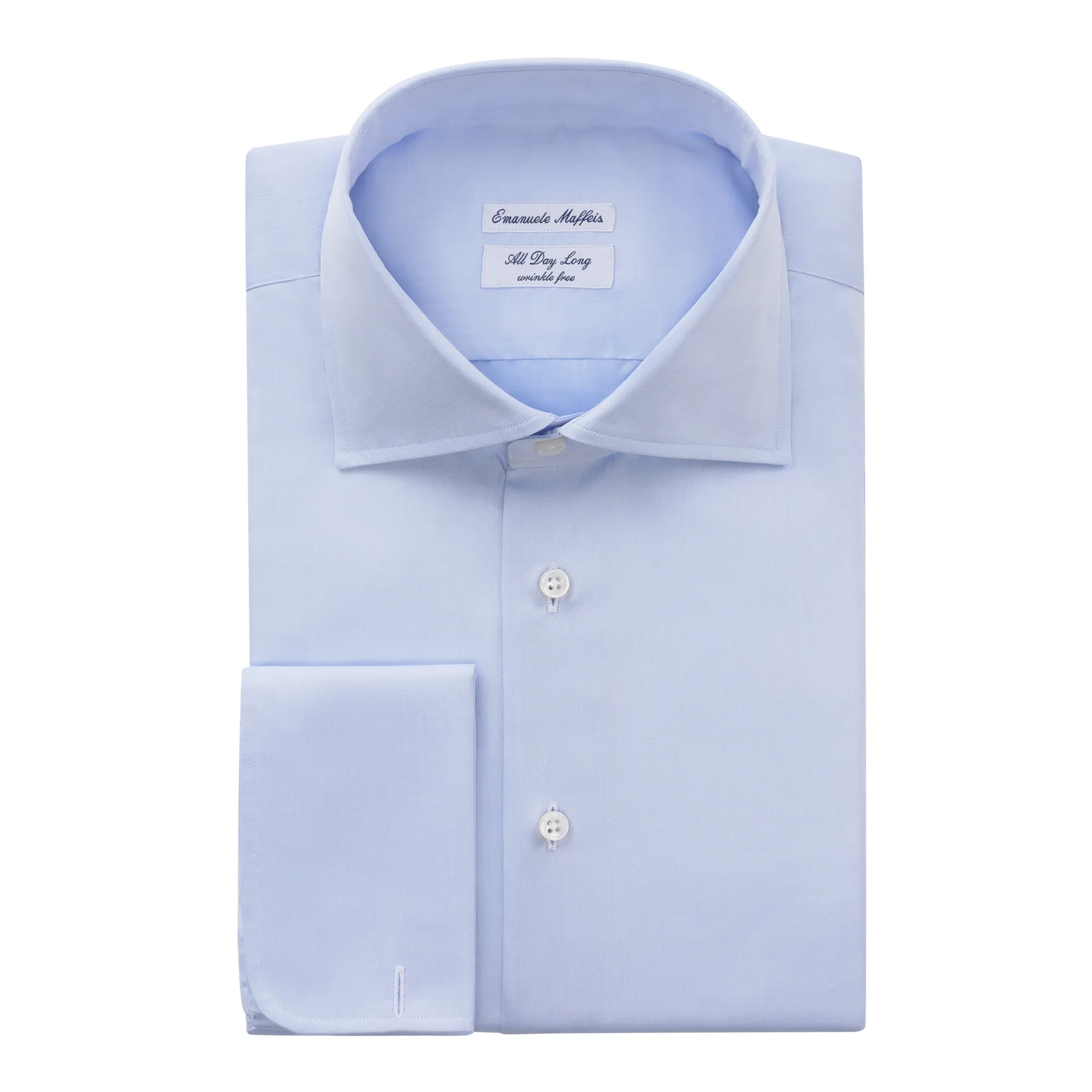 "All Day Long Collection" Cotton Light Blue Shirt with Classic Collar