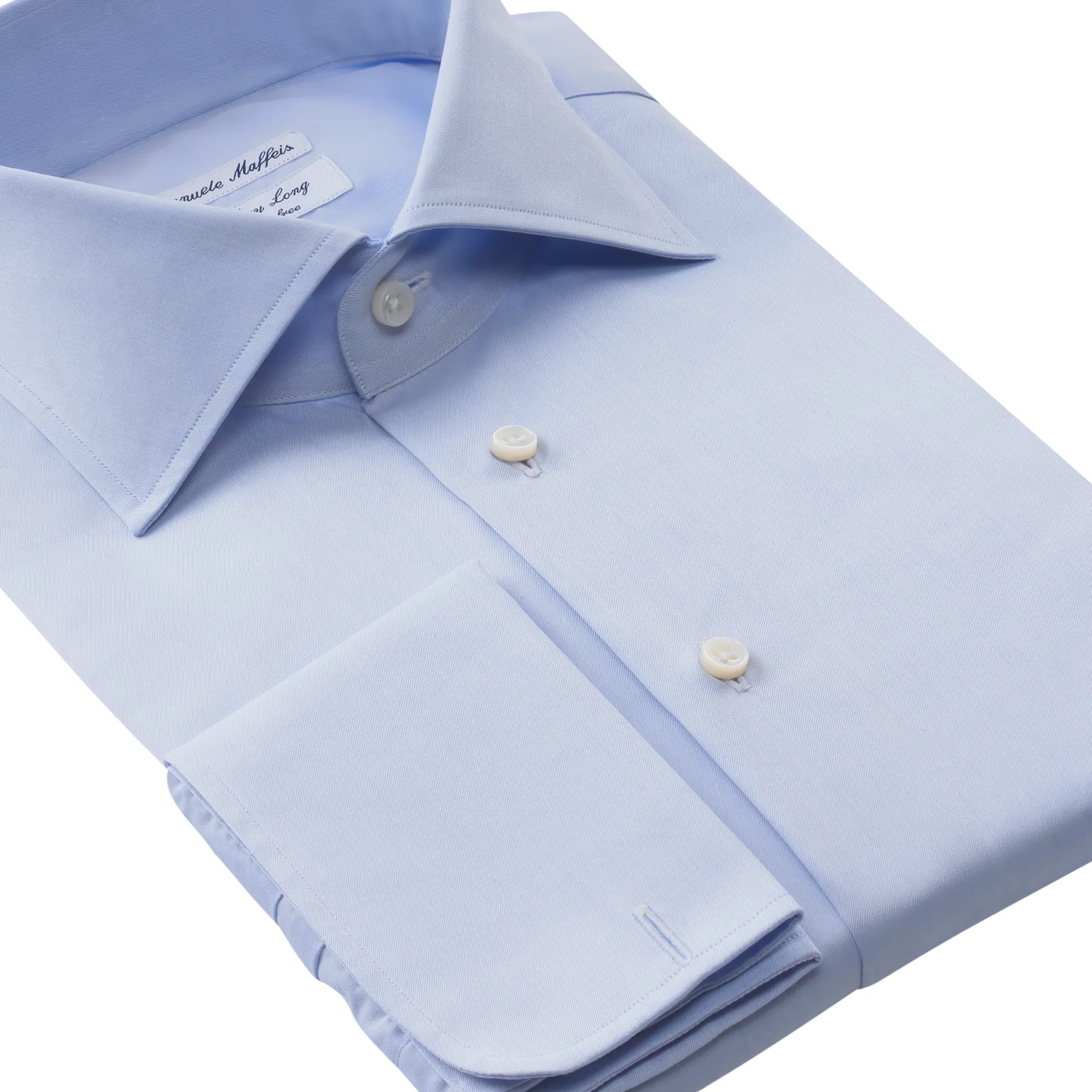 "All Day Long Collection" Cotton Light Blue Shirt with Classic Collar