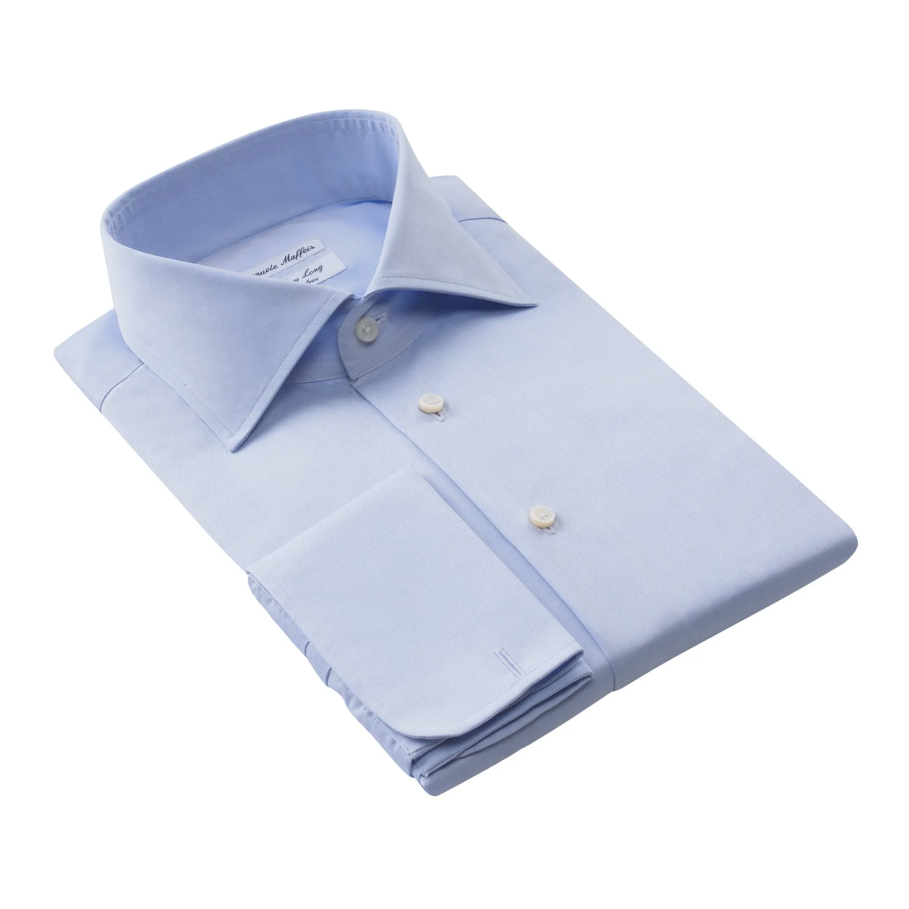 "All Day Long Collection" Cotton Light Blue Shirt with Classic Collar