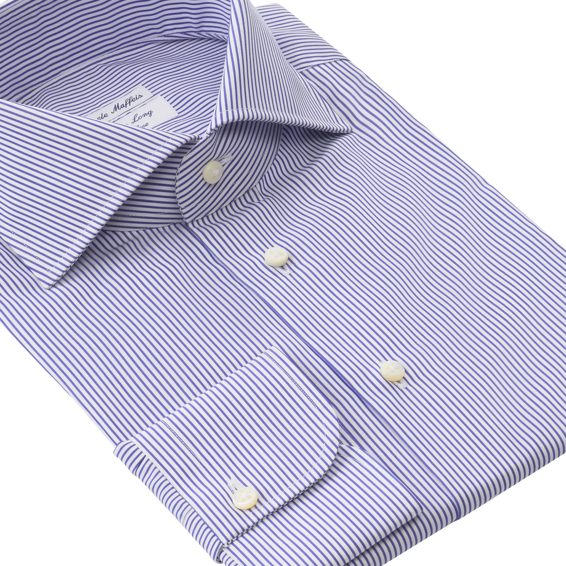 "All Day Long Collection" Striped Cotton Blue Shirt