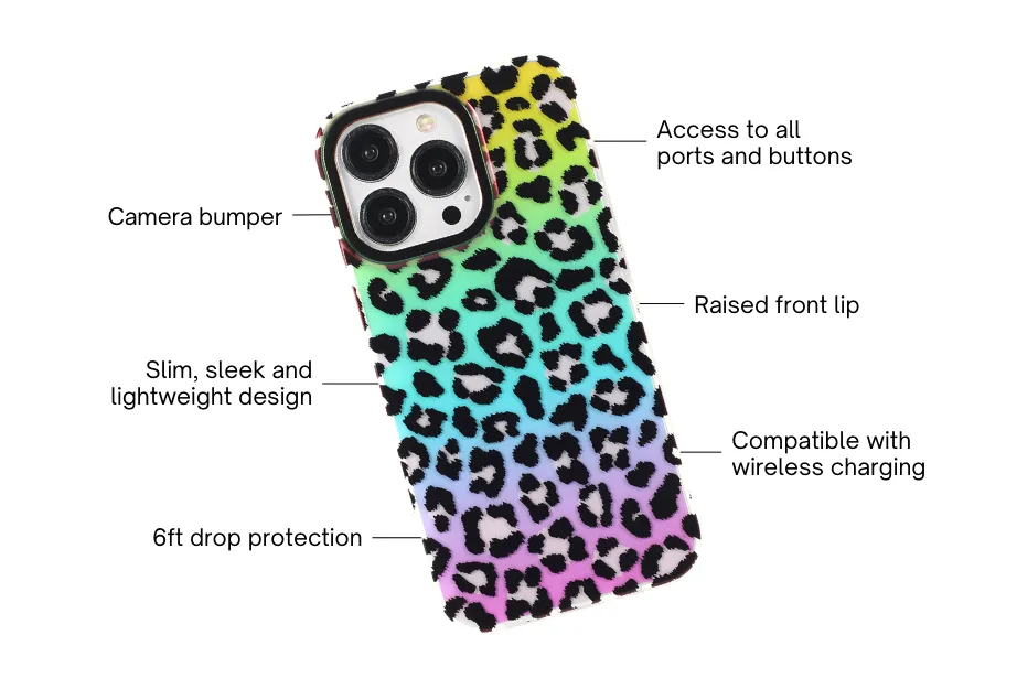 Rainbow Leopard Phone Case