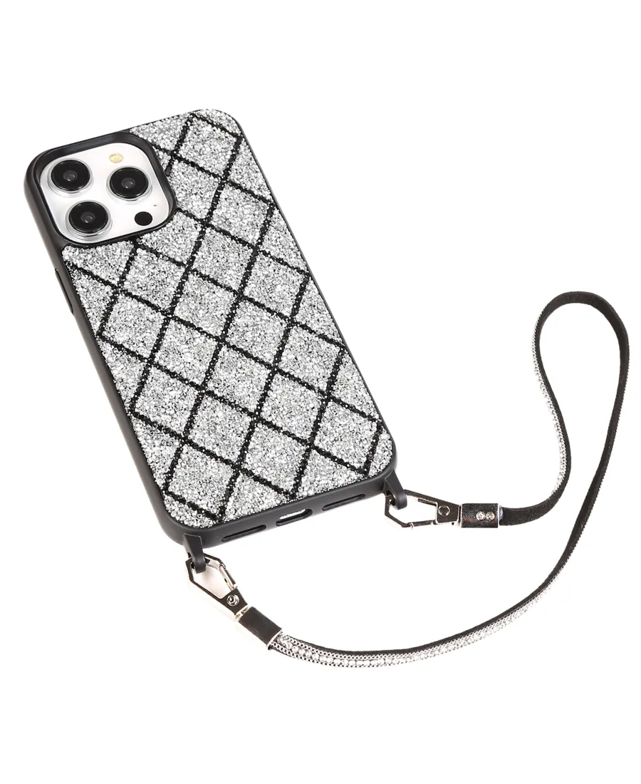 Silver Glam Wristlet Phone Case