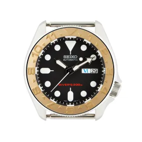 SKX007/SRPD Steel Bezel Insert: YM Dual Time style Gold