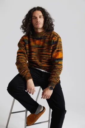 TERUMA - Hand Knitted Wool Jumper Orange