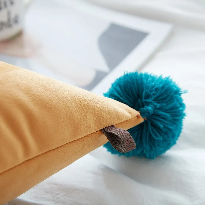 Triangle Pom Pom Cushion