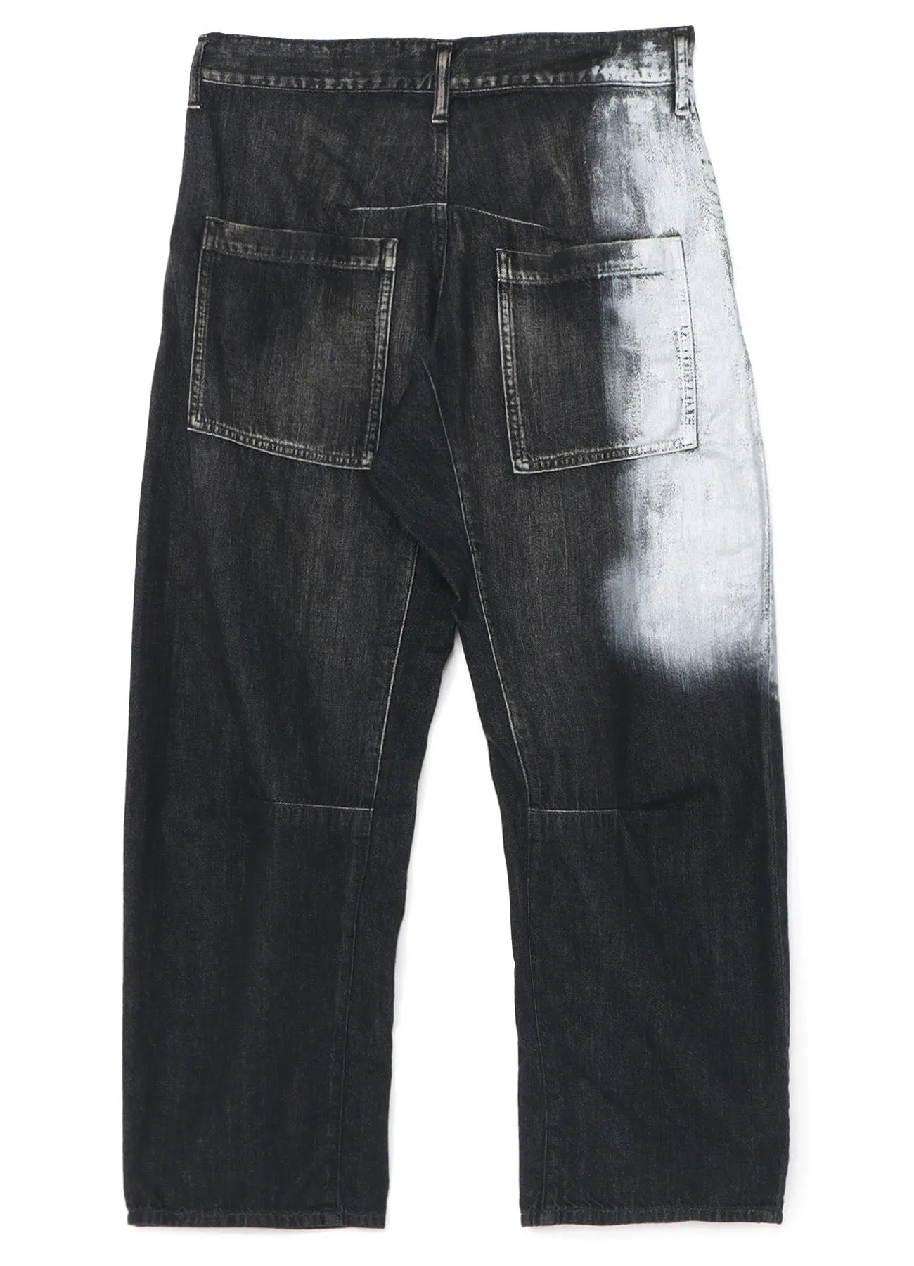 WIDE LEG GUSSETED DENIM PANTS