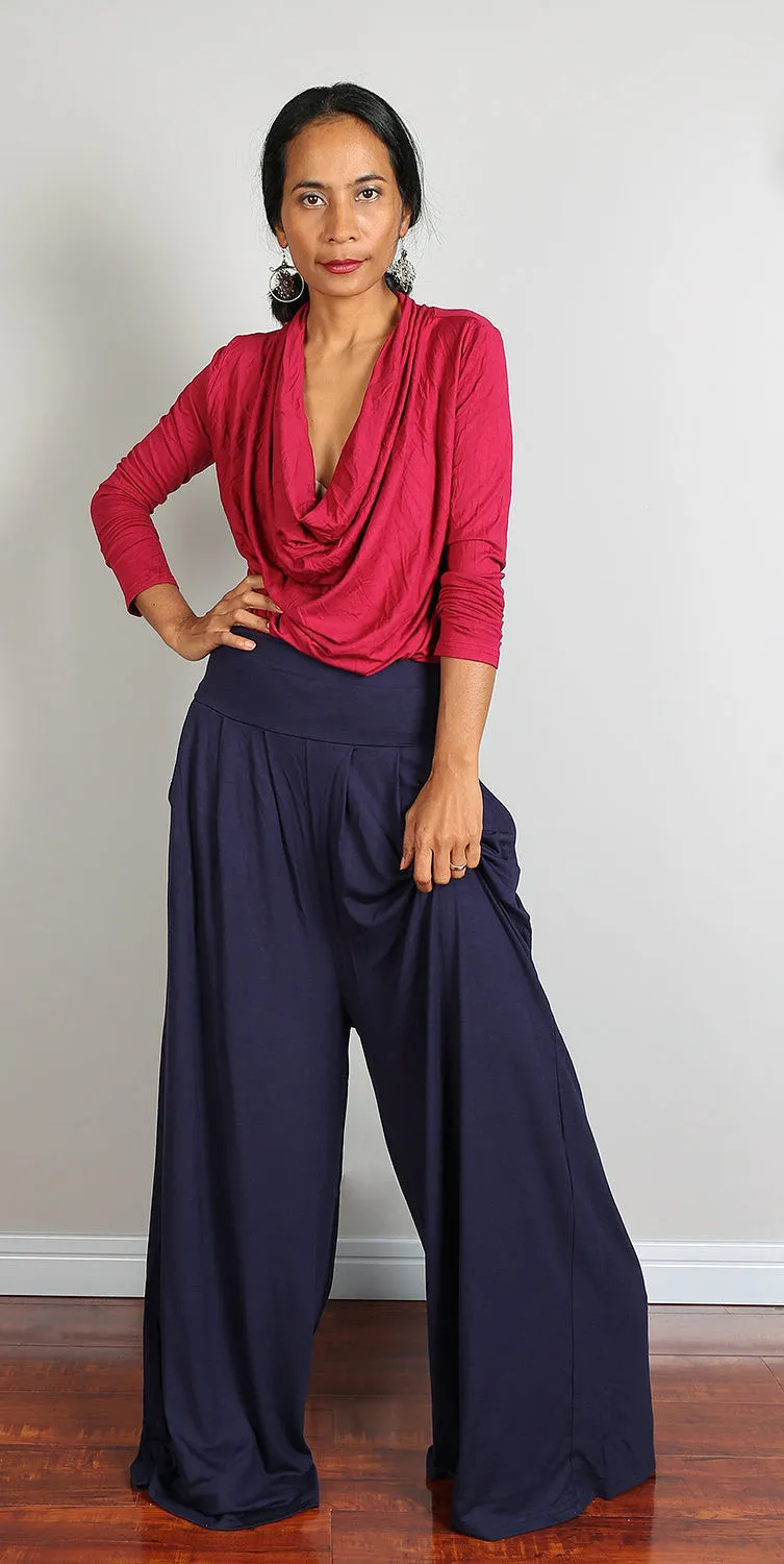 Wide Leg Pants  -  Long Comfy Pants : Urban Chic Collection no.22