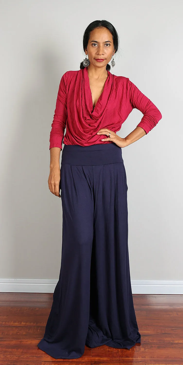 Wide Leg Pants  -  Long Comfy Pants : Urban Chic Collection no.22