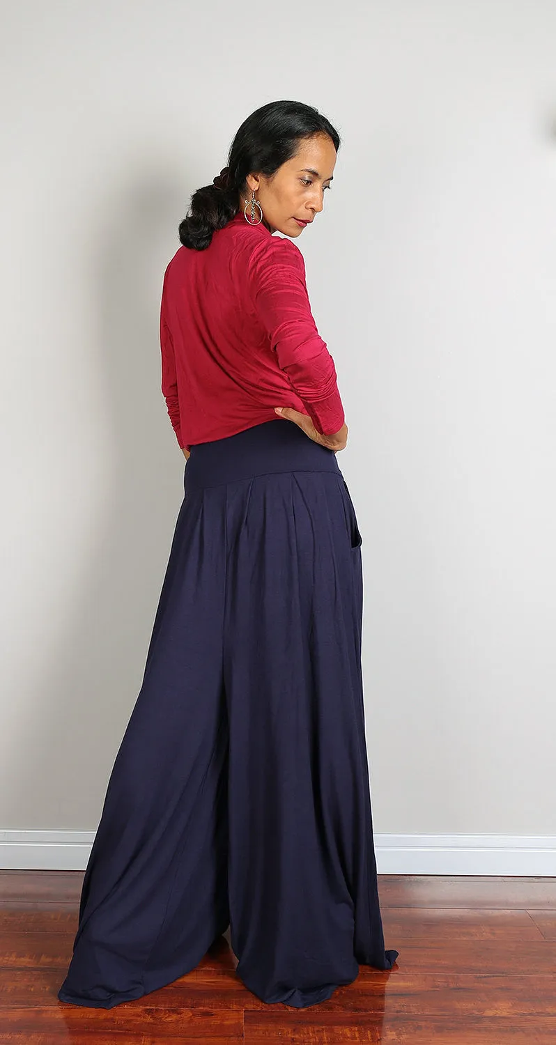 Wide Leg Pants  -  Long Comfy Pants : Urban Chic Collection no.22