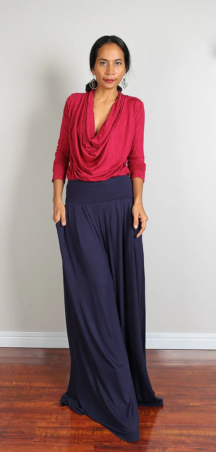 Wide Leg Pants  -  Long Comfy Pants : Urban Chic Collection no.22