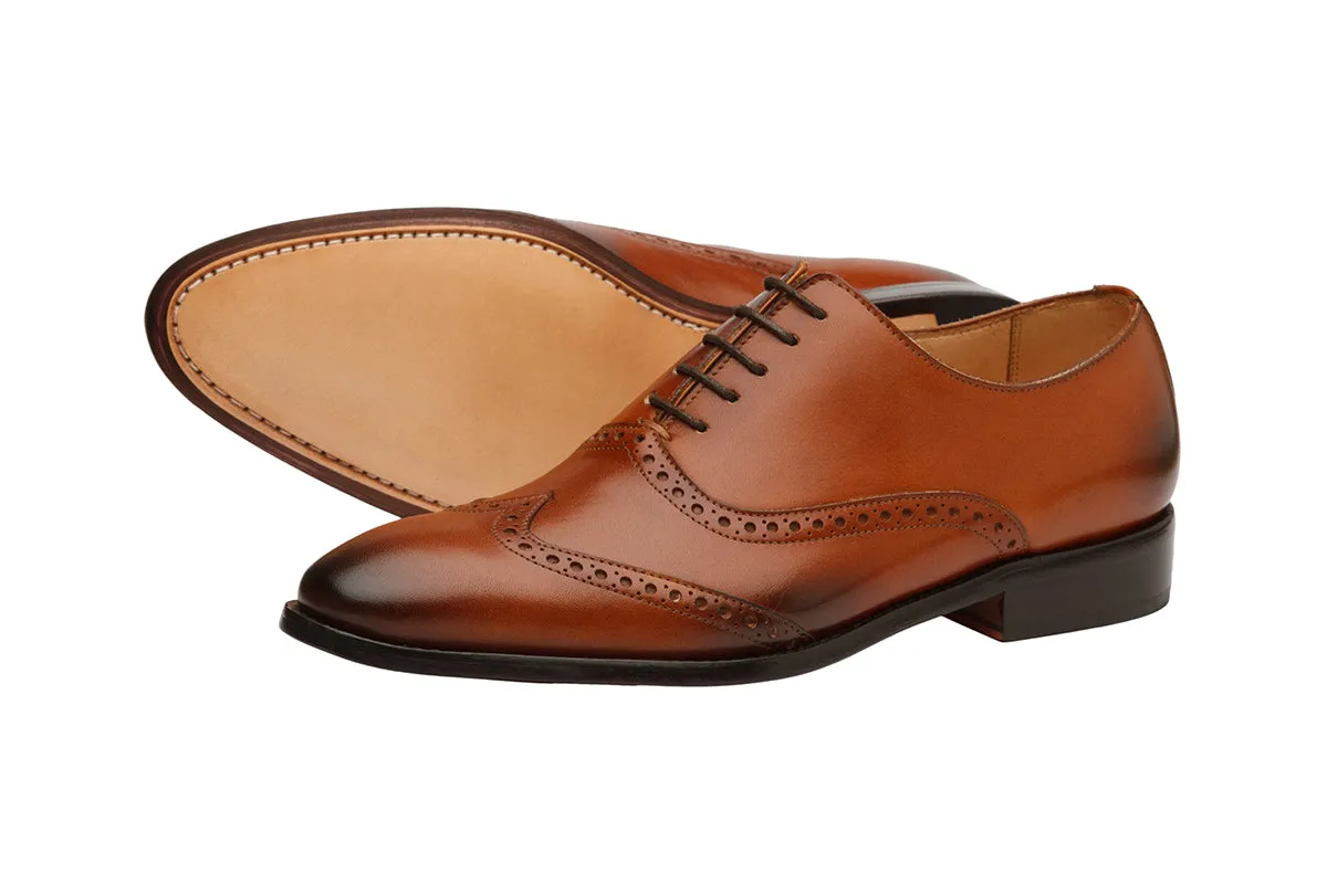 WING CAP BROGUE OXFORD – Mid Brown