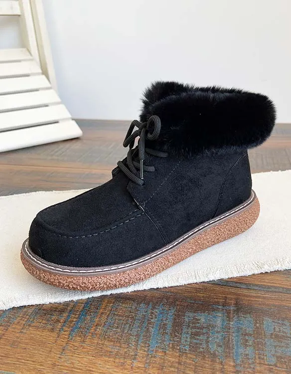 Winter Comfortable Suede Fur Boots